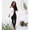 Casual  off Shoulder Stretchy women two piece